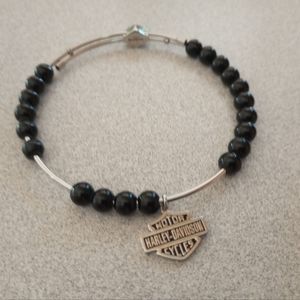 Harley Davidson beaded bangle bracelet